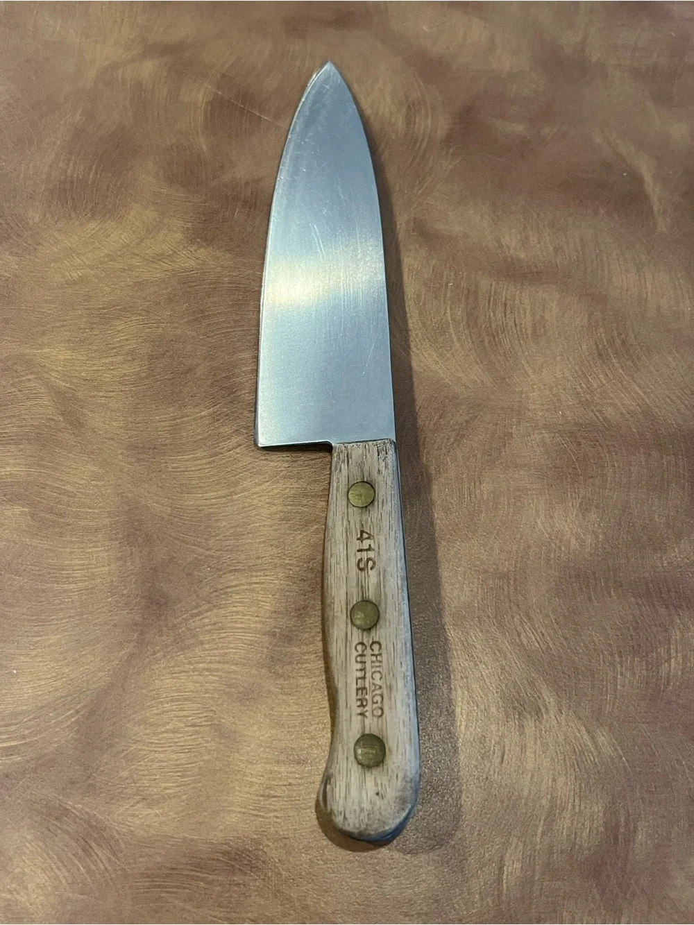 Chicago Cutlery; vintage Wood-Handled 6”, 41S , kitchen Knife